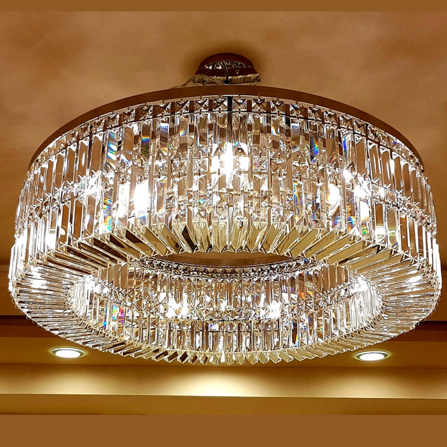 Glitter Ring Modern Glass Chandelier - Luchiante-Sylvia Space