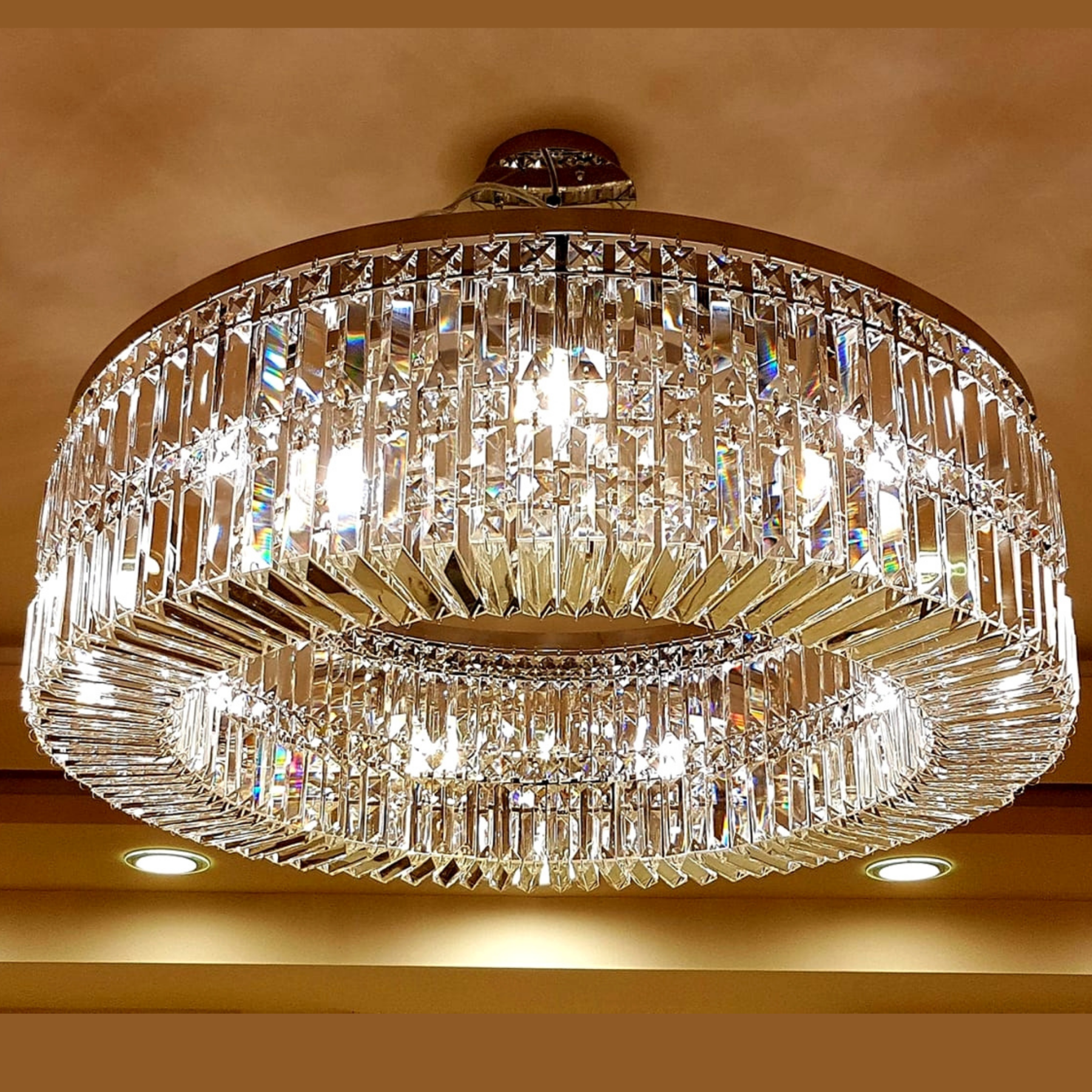Glitter Ring Modern Glass Chandelier - Luchiante-Sylvia Space