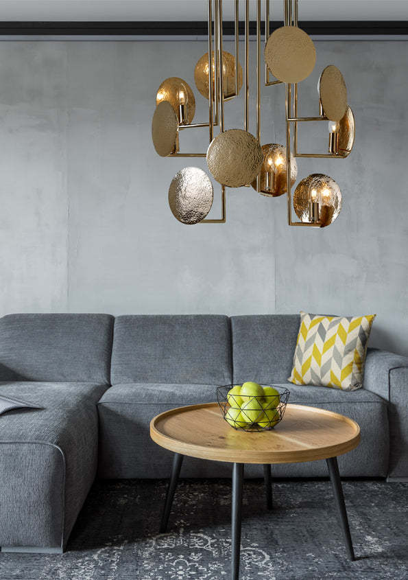 Grant 10 Light Modern Chandelier - Villa Lumi-Sylvia Space