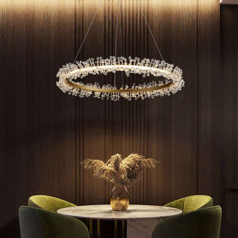 Capri Crystal Modern Chandelier-Sylvia Space