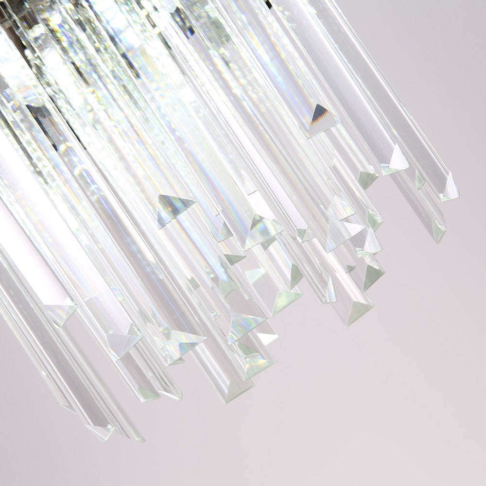 Gio Crystal Pendant Chandelier, Silver-Sylvia Space