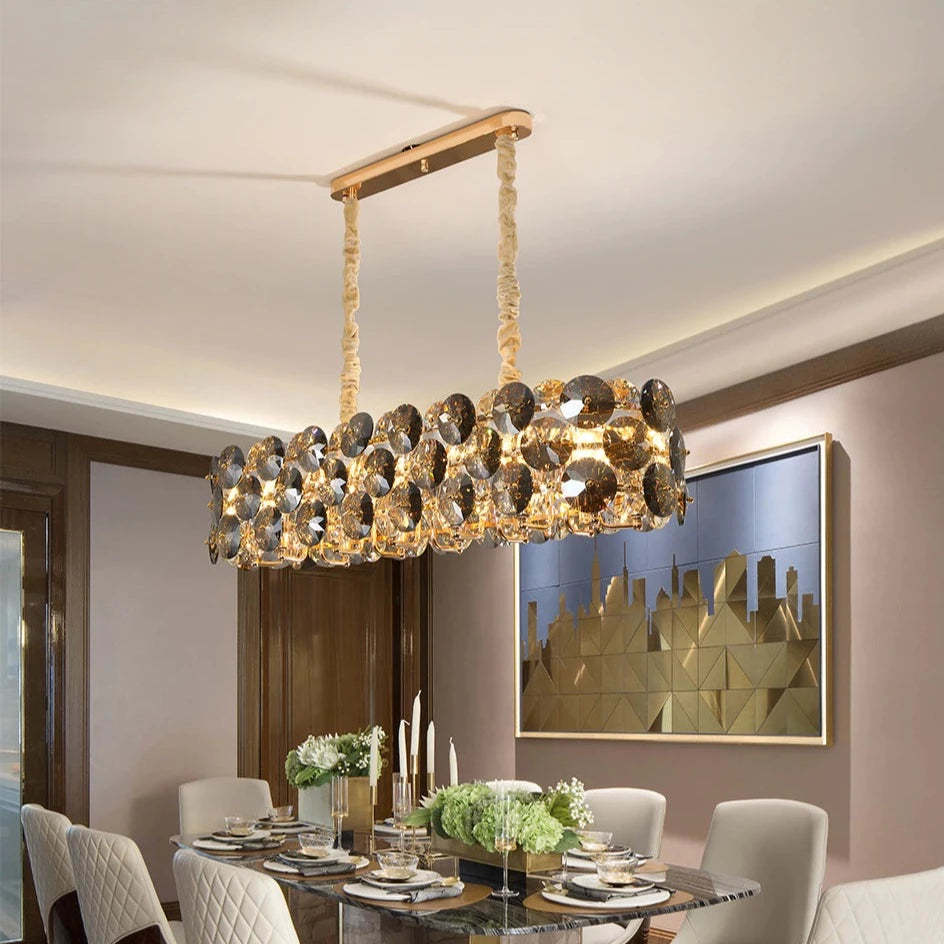 Monte Crystal Dining Room Chandelier-Sylvia Space