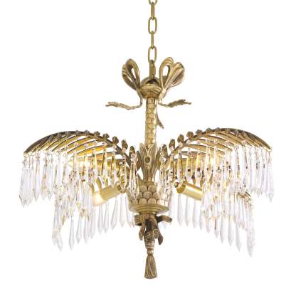 Hildebrandt S/L Modern Brass Chandelier [Antique Brass/Glass) - Eichholtz-Sylvia Space