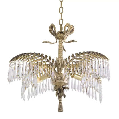 Hildebrandt S/L Modern Brass Chandelier [Antique Brass/Glass) - Eichholtz-Sylvia Space
