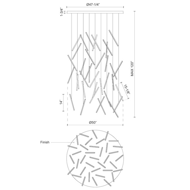 Chute Multi Light Chandelier
