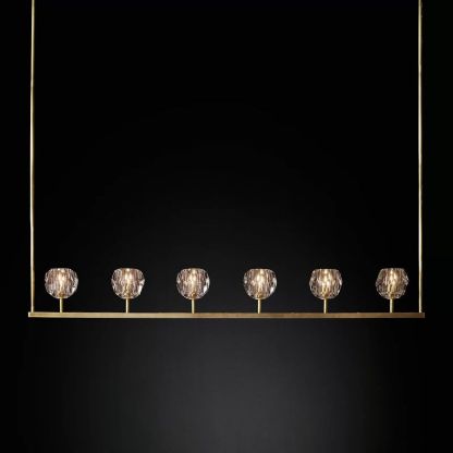 Bouble De Crystal Linear Chandelier 60"