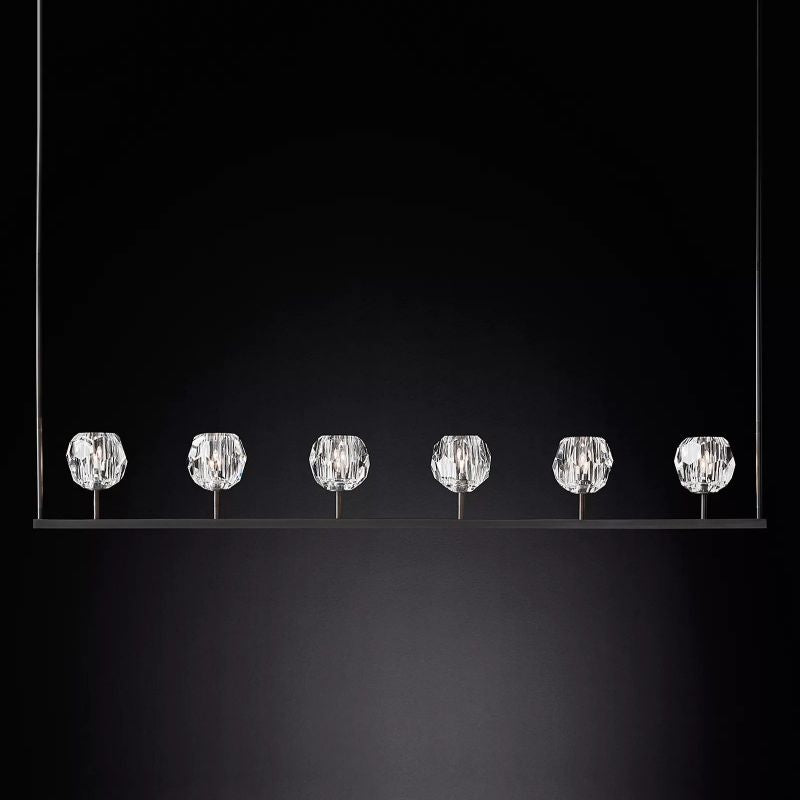 Bouble De Crystal Linear Chandelier 60"
