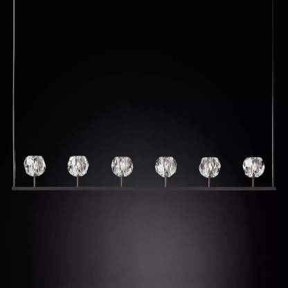 Bouble De Crystal Linear Chandelier 60"