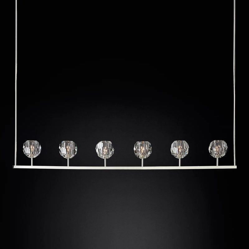 Bouble De Crystal Linear Chandelier 60"