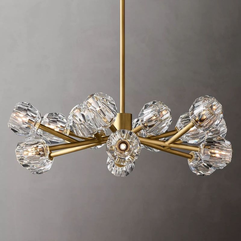 Bouble De Crystal Round Chandelier 36"