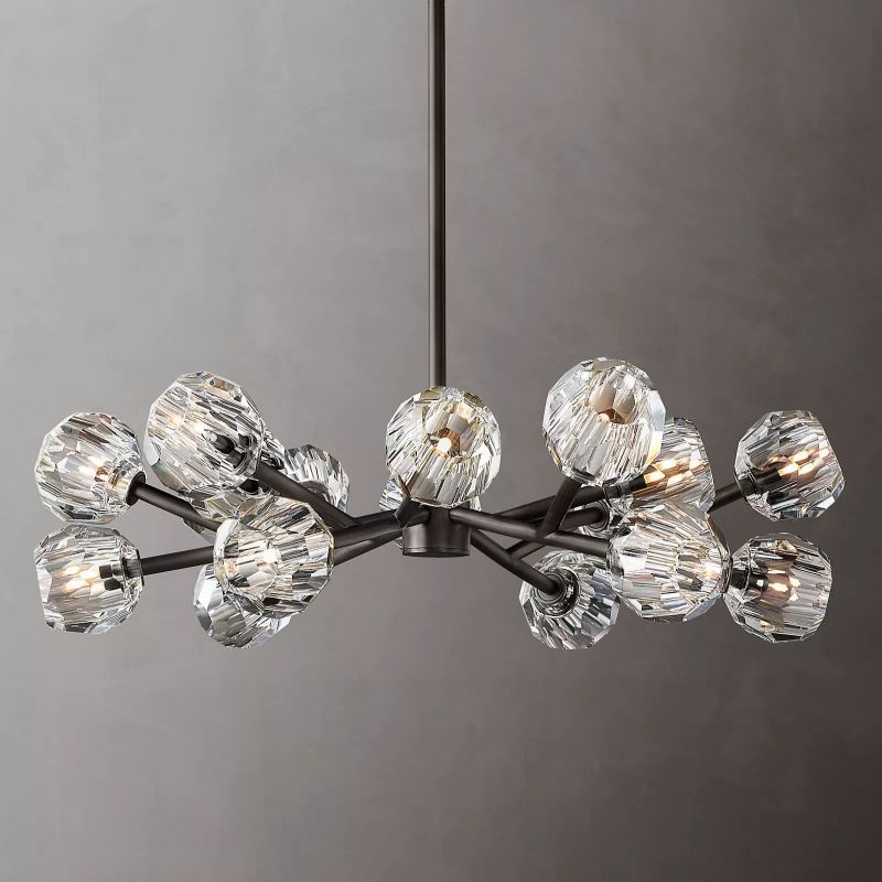 Bouble De Crystal Round Chandelier 36"