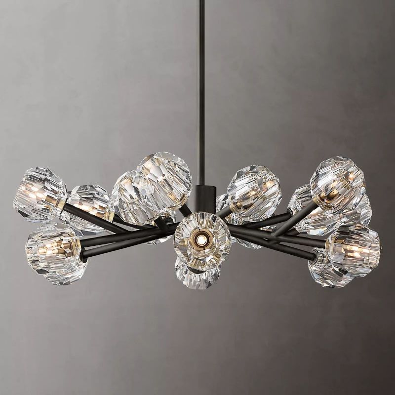 Bouble De Crystal Round Chandelier 36"