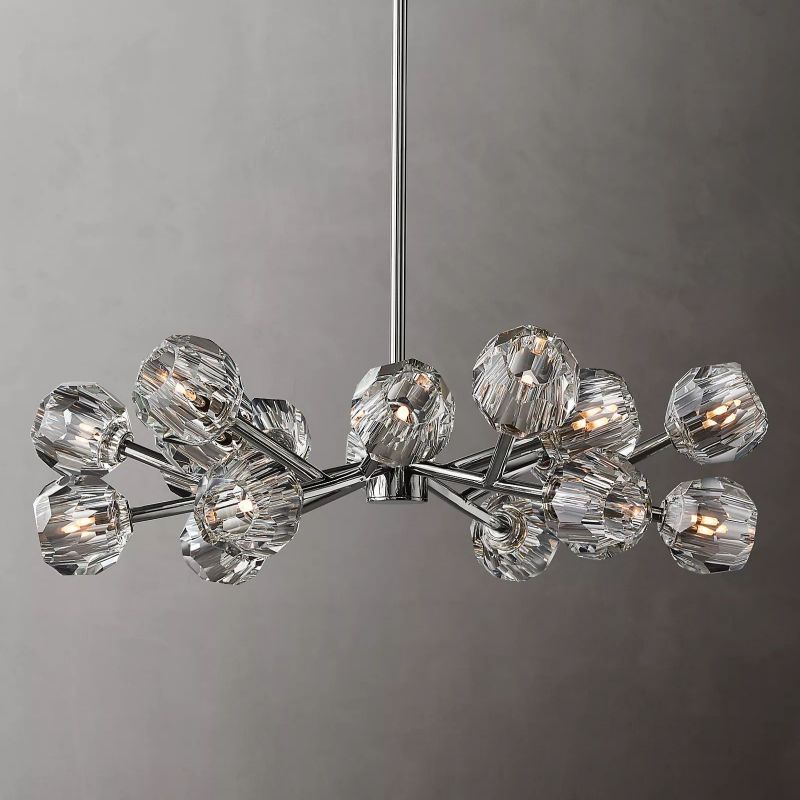 Bouble De Crystal Round Chandelier 36"