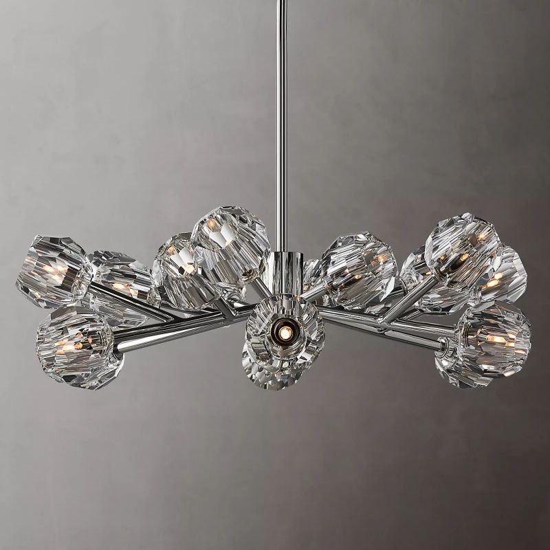 Bouble De Crystal Round Chandelier 36"
