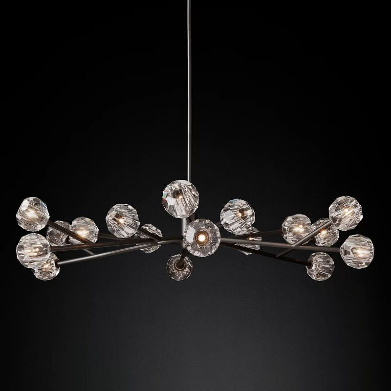 Bouble De Crystal Round Chandelier 60"