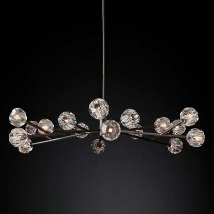 Bouble De Crystal Round Chandelier 60"