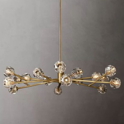 Bouble De Crystal Round Chandelier 60"