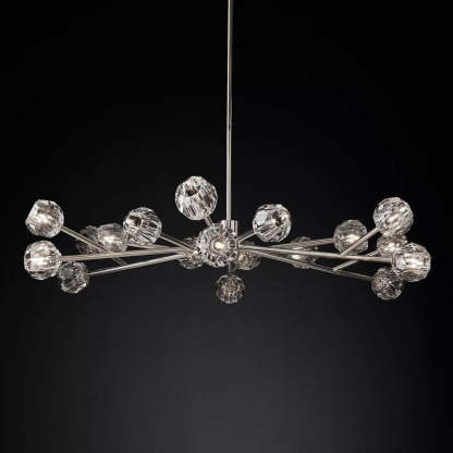 Bouble De Crystal Round Chandelier 60"
