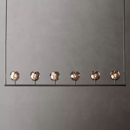 Bouble De Crystal Linear Chandelier 60"