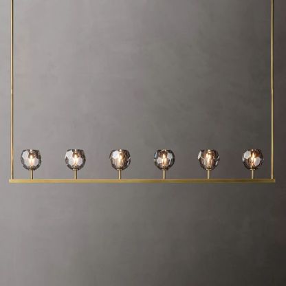 Bouble De Crystal Linear Chandelier 60"