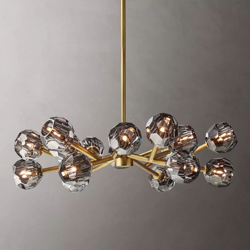 Bouble De Crystal Round Chandelier 36"
