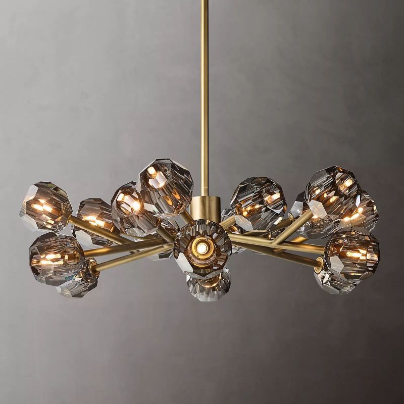 Bouble De Crystal Round Chandelier 36"