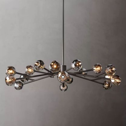 Bouble De Crystal Round Chandelier 60"