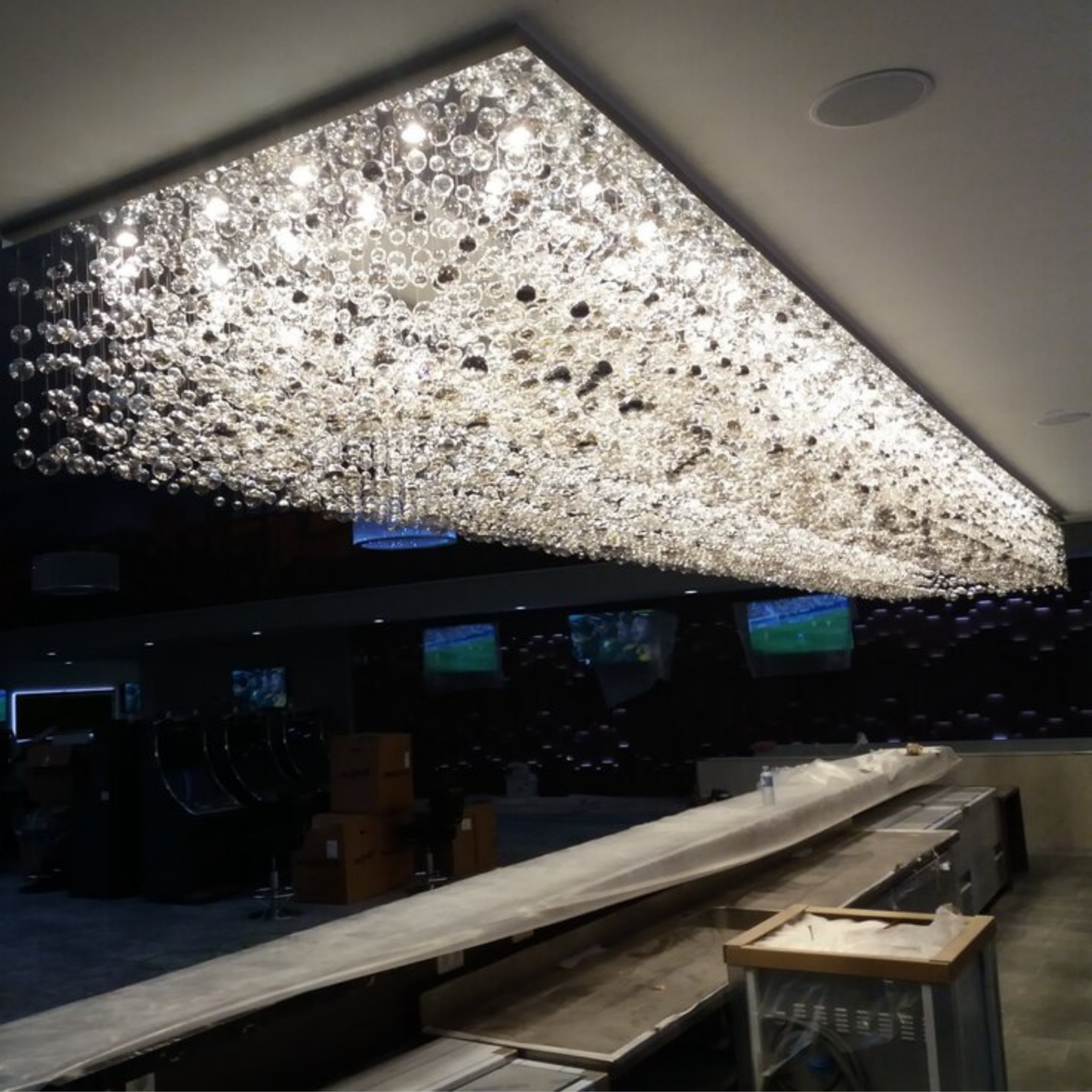Looong 120 Modern Chandelier (Silver Color) - Wranovsky-Sylvia Space