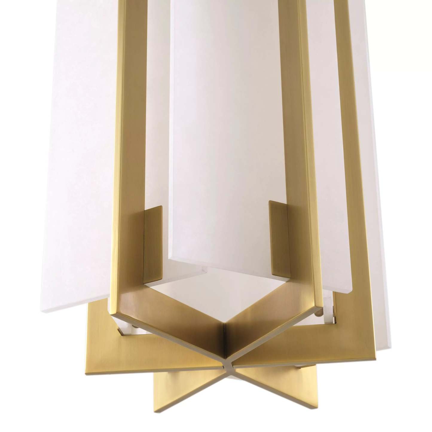 Lugano Modern Brass Chandelier - (Antique Brass Finish | Alabaster) - Eichholtz-Sylvia Space