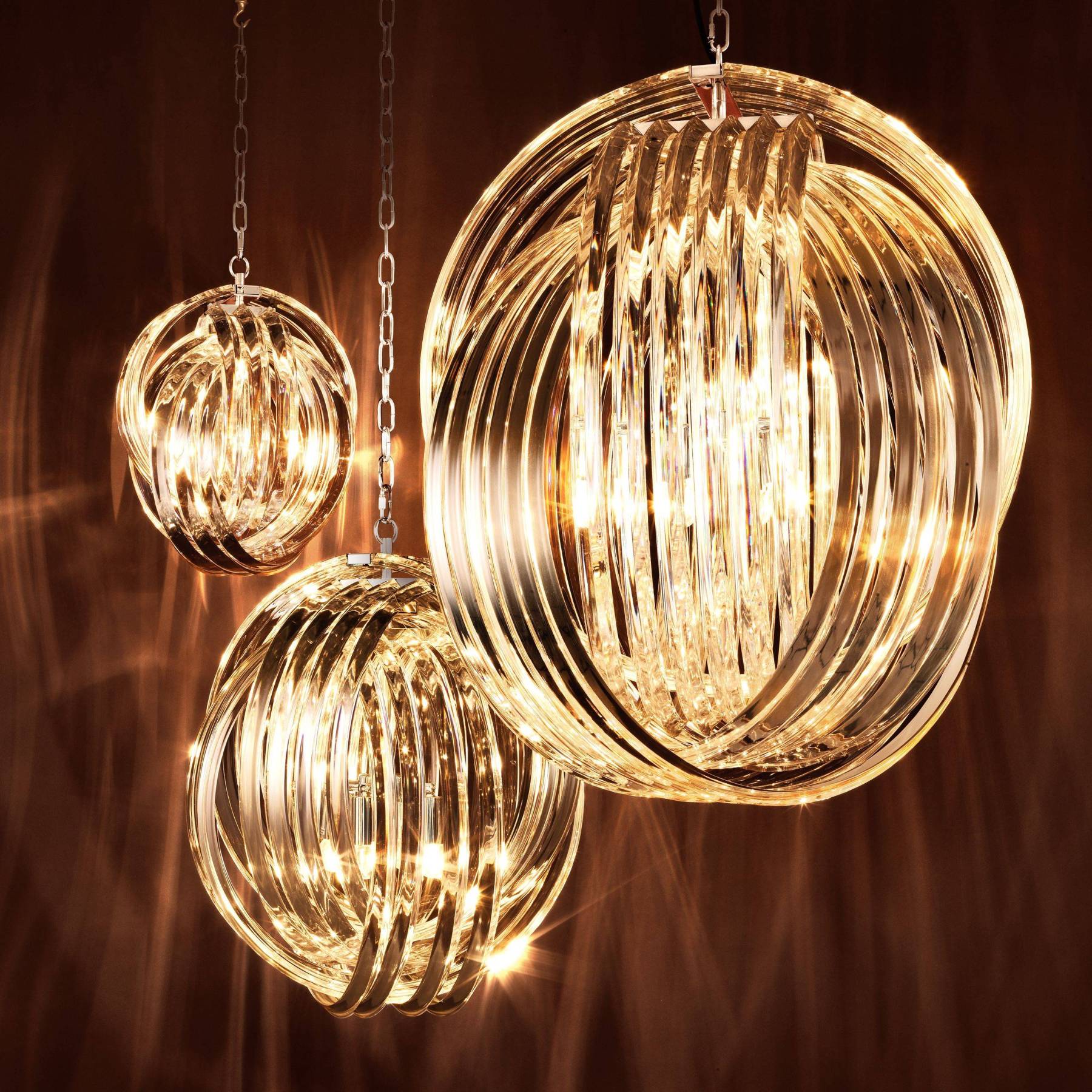 Marco Polo L Modern Chandelier - [Nickel] - Eichholtz-Sylvia Space