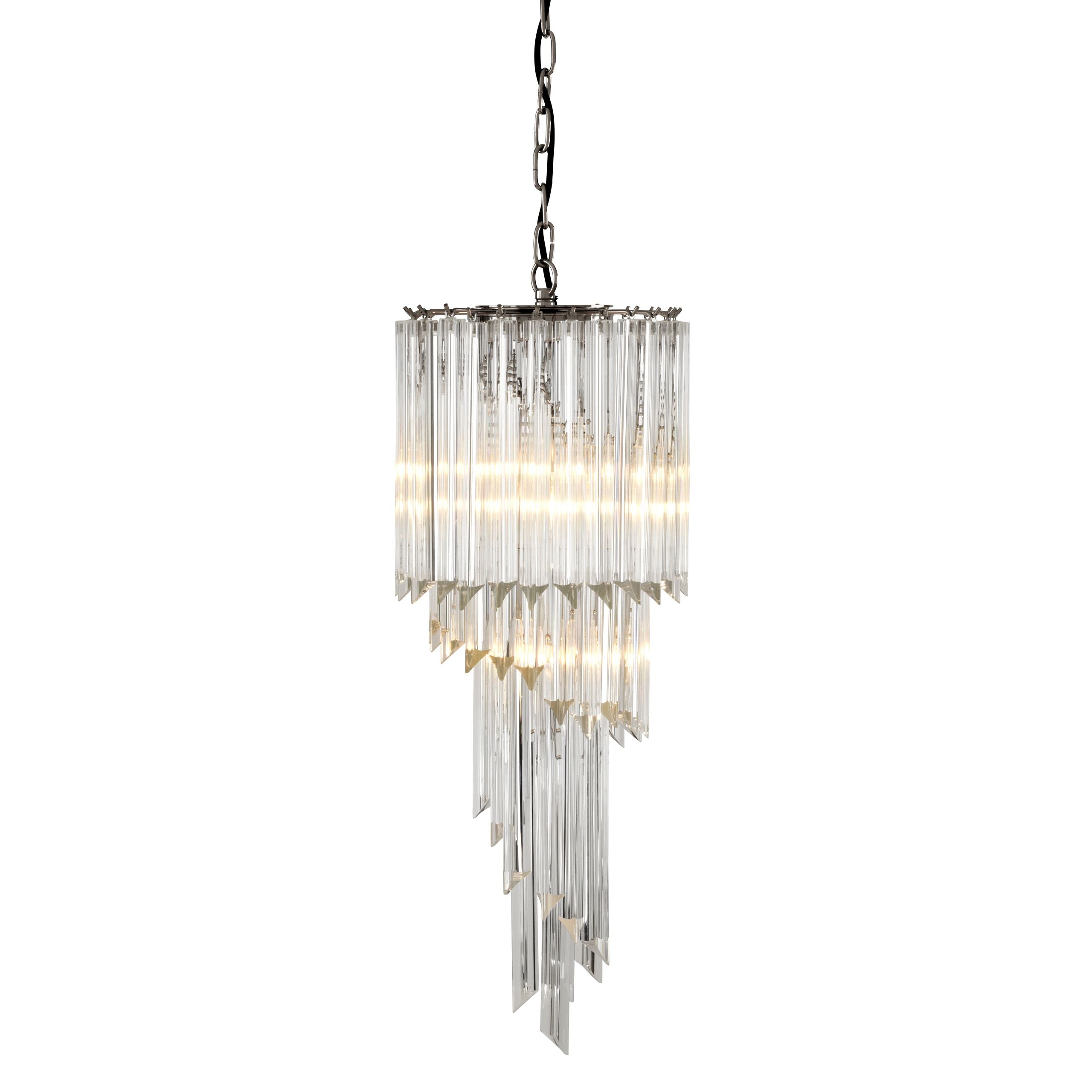 Marino Modern Glass Chandelier - [Nickel] - Eichholtz-Sylvia Space