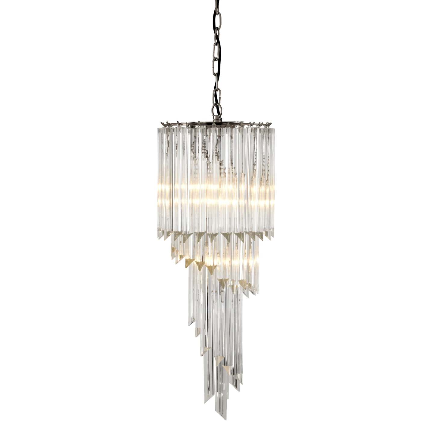 Marino Modern Glass Chandelier - [Nickel] - Eichholtz-Sylvia Space