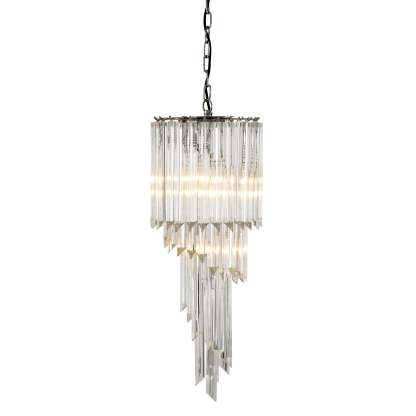 Marino Modern Glass Chandelier - [Nickel] - Eichholtz-Sylvia Space