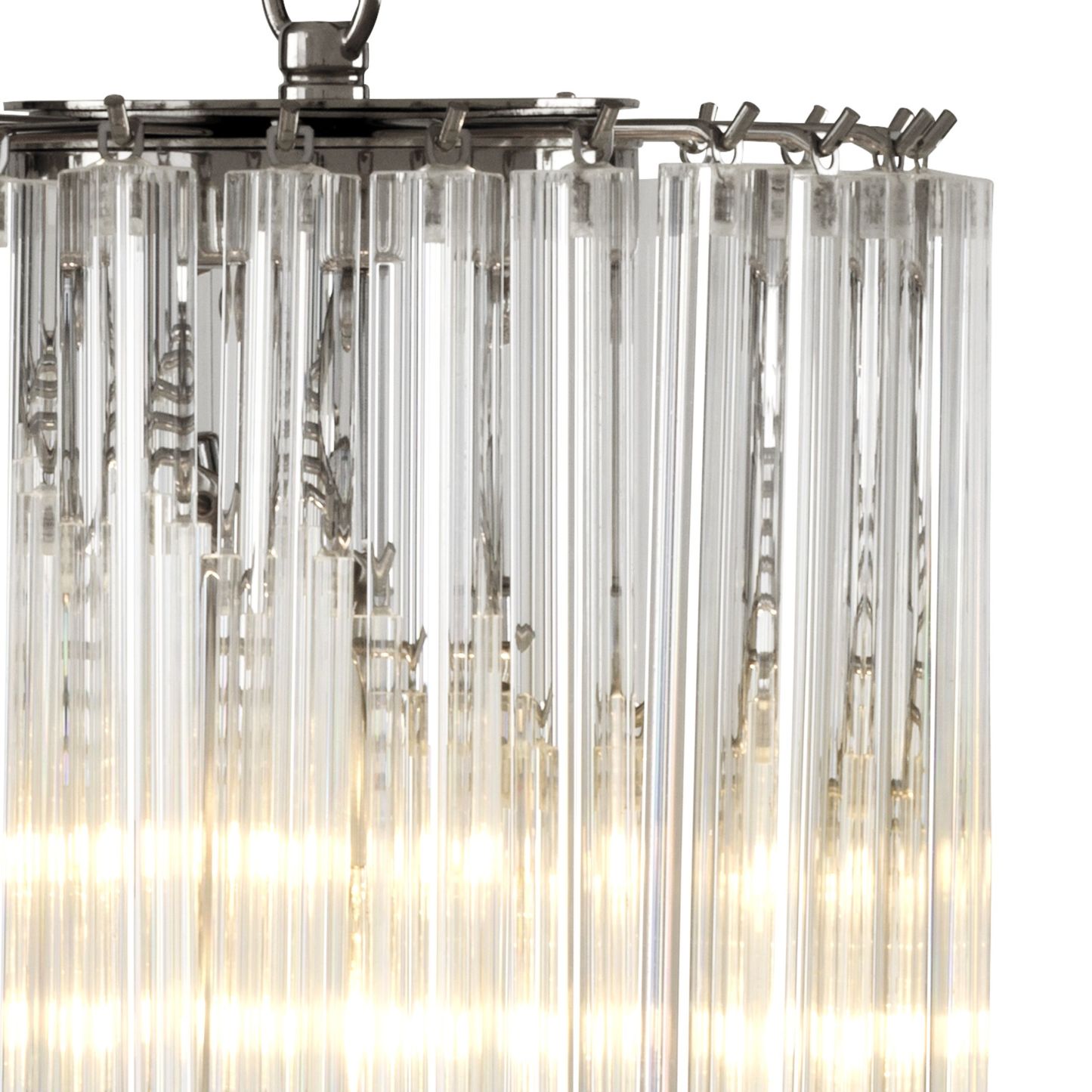 Marino Modern Glass Chandelier - [Nickel] - Eichholtz-Sylvia Space