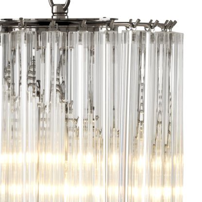 Marino Modern Glass Chandelier - [Nickel] - Eichholtz-Sylvia Space