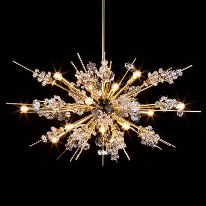 Met Auditorium 16 Light Modern Brass Chandelier - Lobmeyr-Sylvia Space