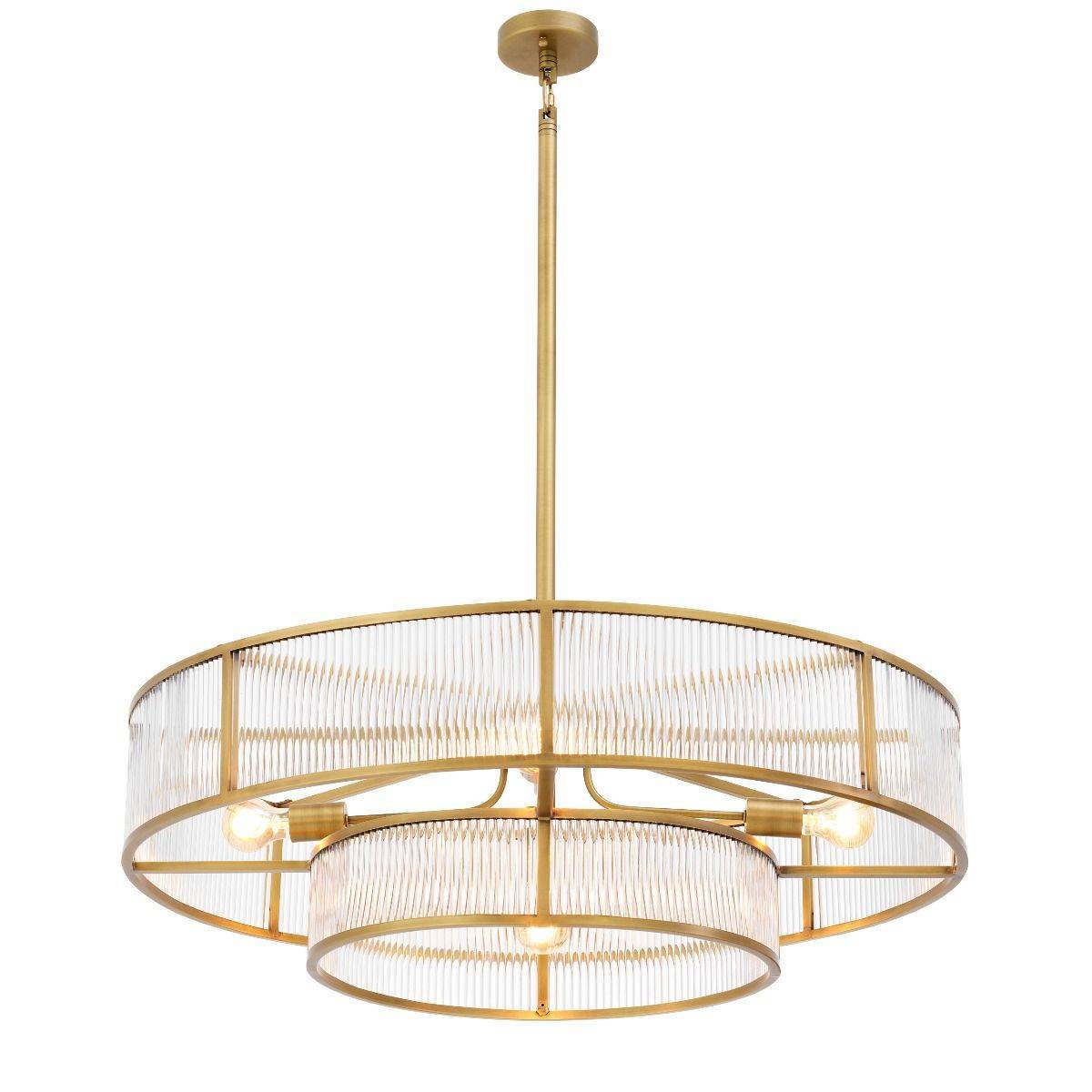 Montparnasse Modern Brass Chandelier - [Brass] - Eichholtz-Sylvia Space