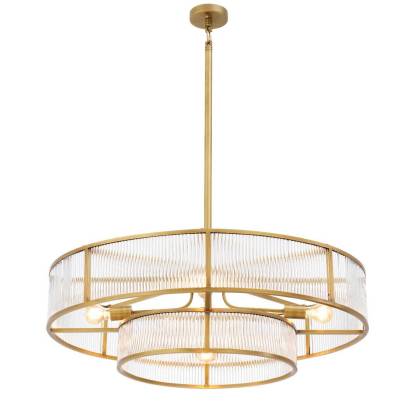 Montparnasse Modern Brass Chandelier - [Brass] - Eichholtz-Sylvia Space