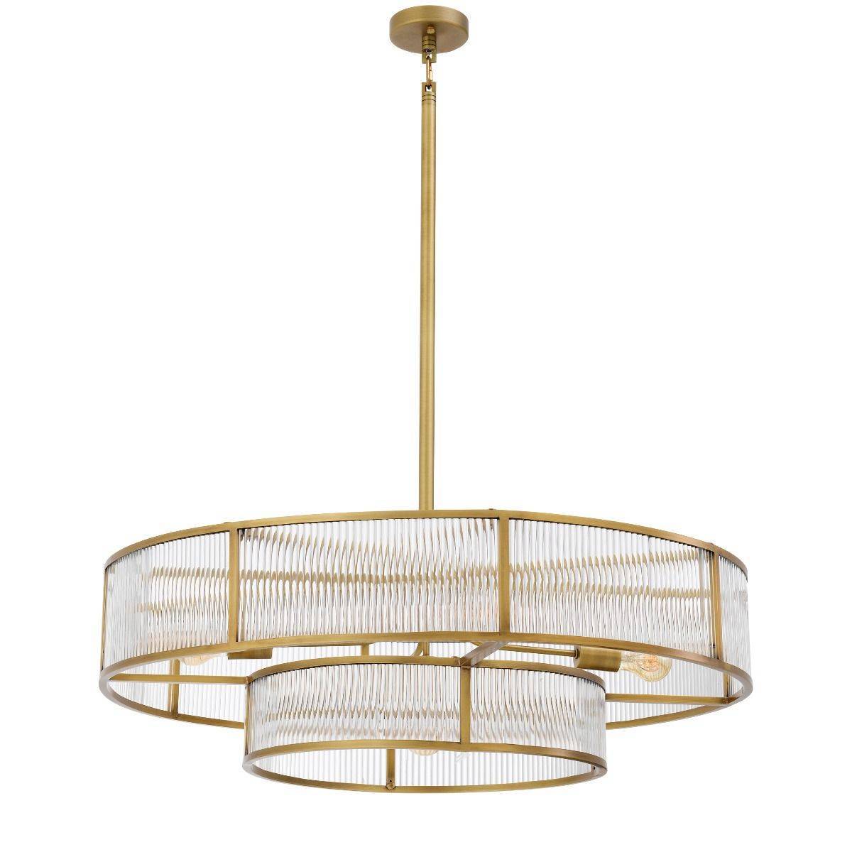 Montparnasse Modern Brass Chandelier - [Brass] - Eichholtz-Sylvia Space