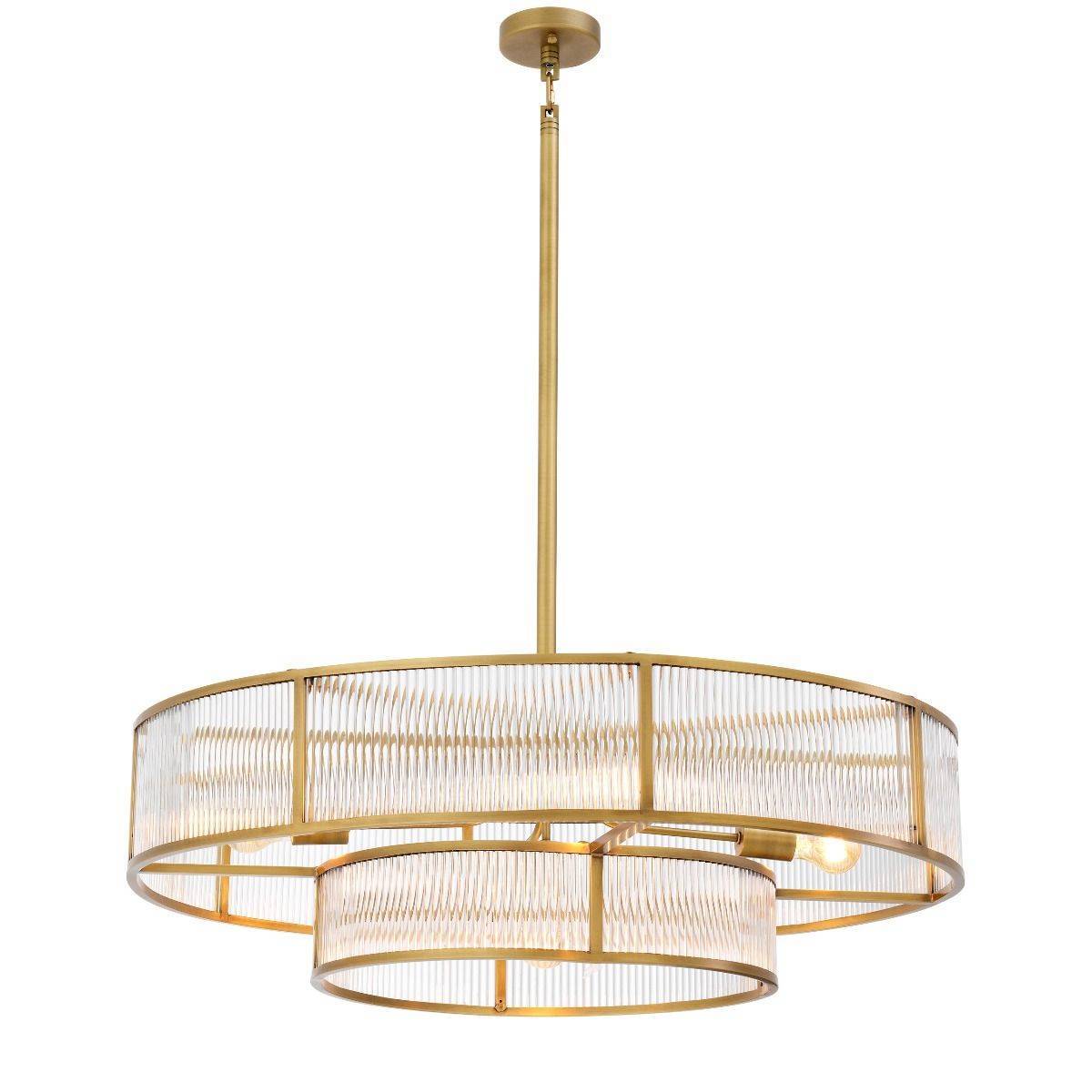 Montparnasse Modern Brass Chandelier - [Brass] - Eichholtz-Sylvia Space