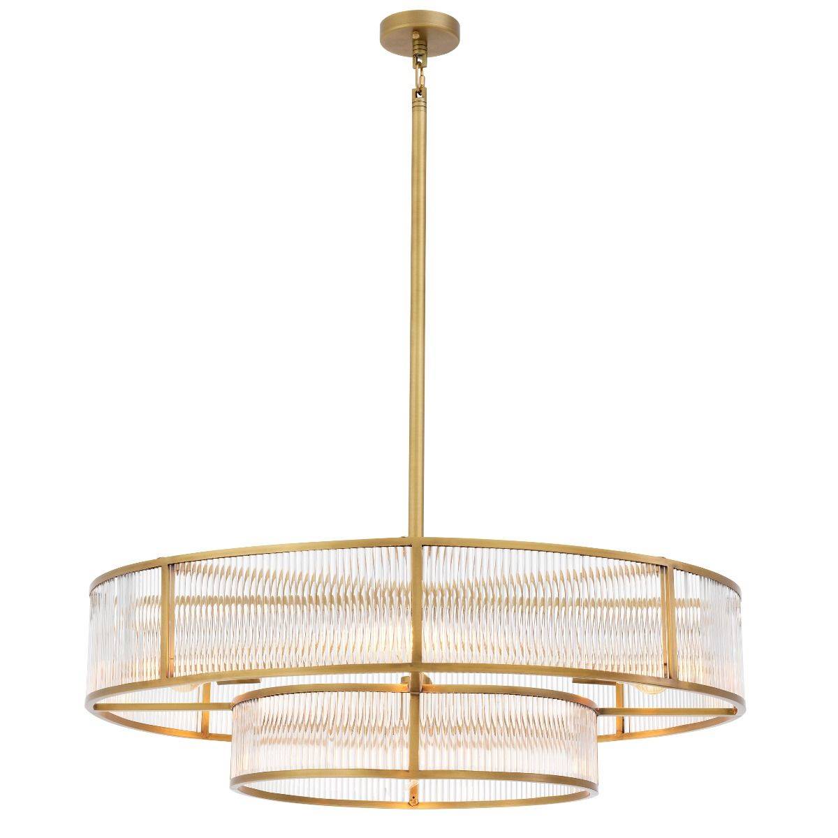 Montparnasse Modern Brass Chandelier - [Brass] - Eichholtz-Sylvia Space