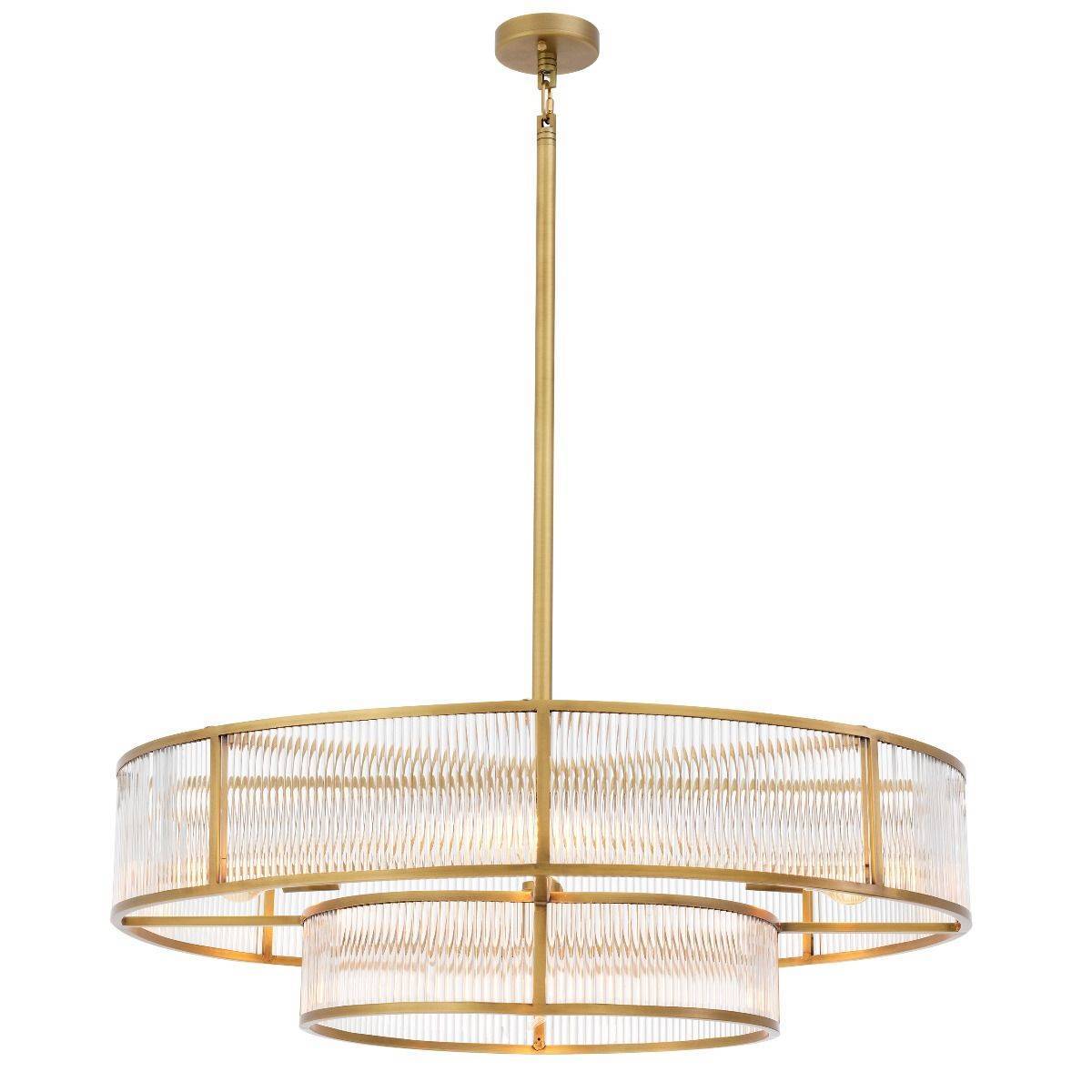 Montparnasse Modern Brass Chandelier - [Brass] - Eichholtz-Sylvia Space