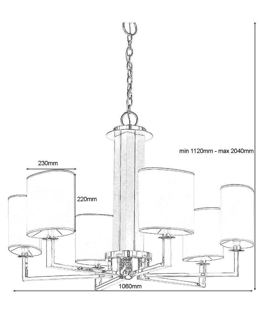 New York Modern Chandelier - CH7000PN - Christopher Hyde-Sylvia Space