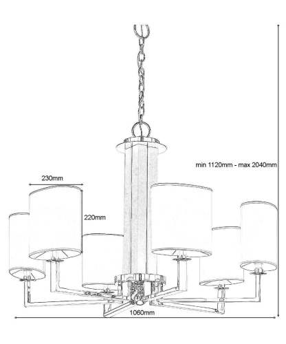 New York Modern Chandelier - CH7000PN - Christopher Hyde-Sylvia Space