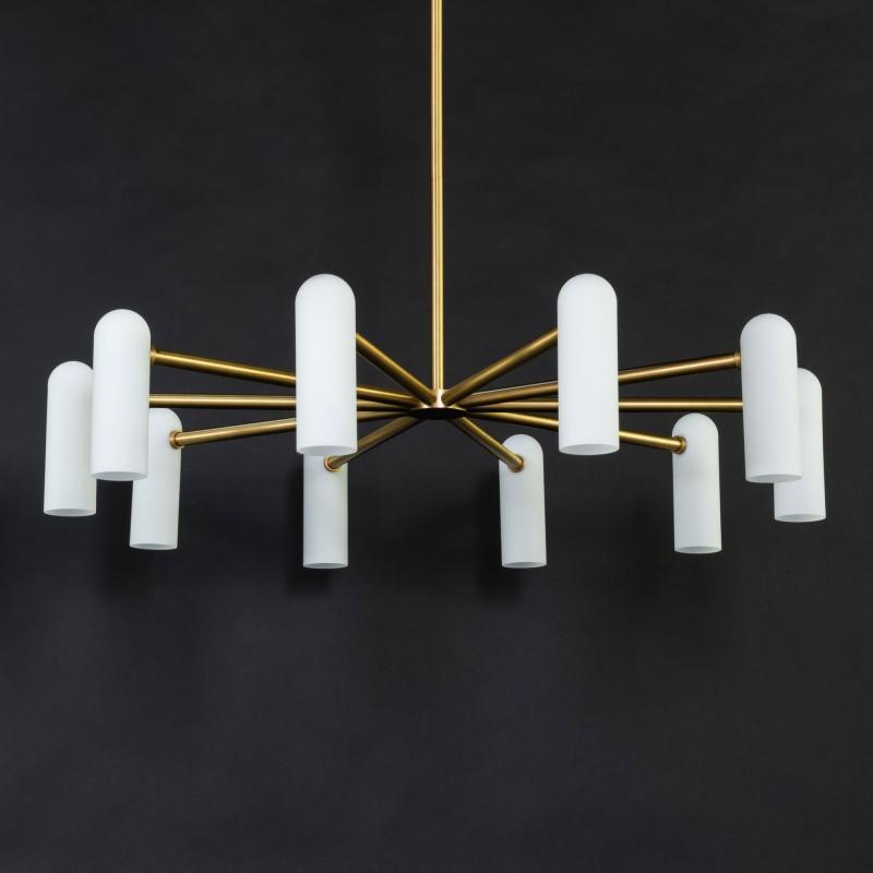 Odyssey Round Modern Brass Chandelier [S/M/L] - Schwung-Sylvia Space