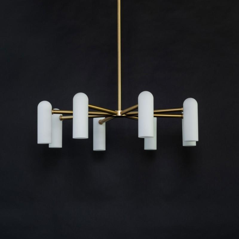 Odyssey Round Modern Brass Chandelier [S/M/L] - Schwung-Sylvia Space