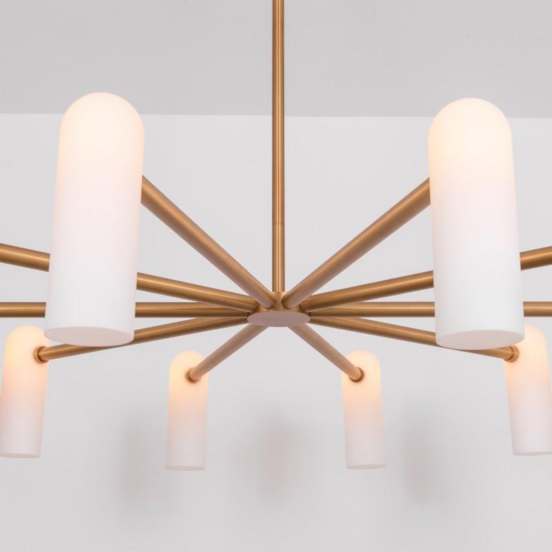 Odyssey Round Modern Brass Chandelier [S/M/L] - Schwung-Sylvia Space