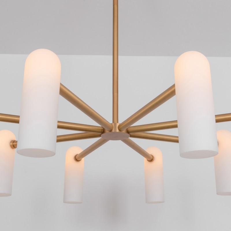 Odyssey Round Modern Brass Chandelier [S/M/L] - Schwung-Sylvia Space