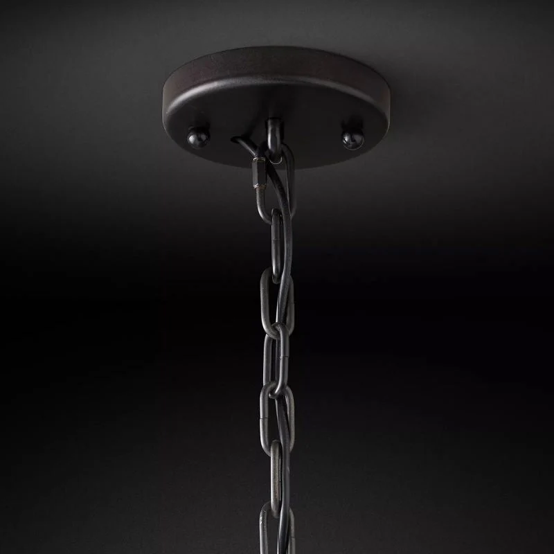 Harlow Faceted Crystal Round Chandelier 19"