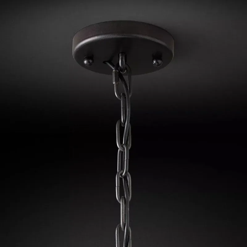 Harlow Faceted Crystal Round Chandelier 19"